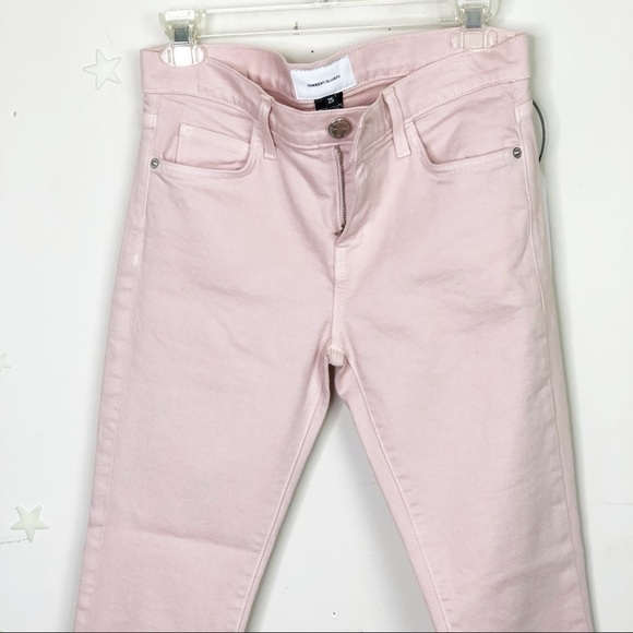 CURRENT Elliot, The Stiletto, primrose pink released hem jeans - Picture 8 of 11